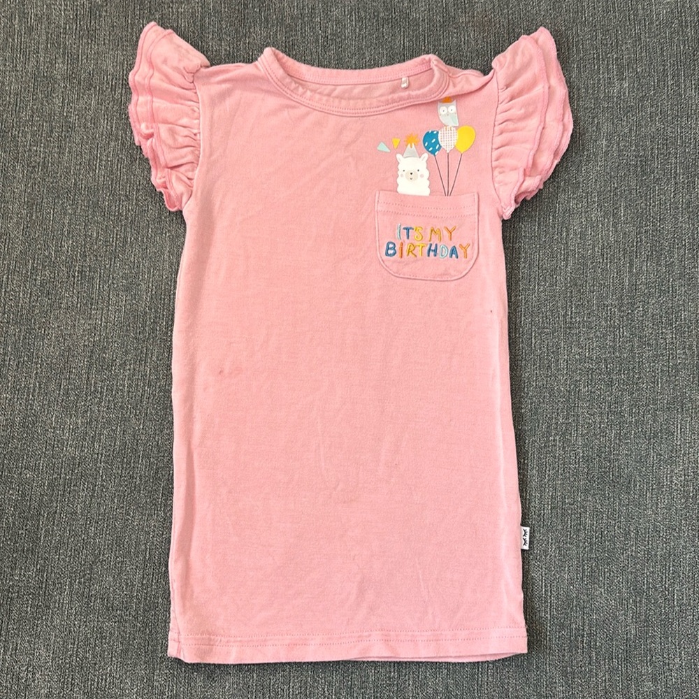 Little sleepies birthday top